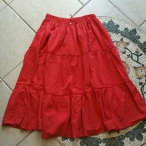 Cotton Tiered Boho Skirt